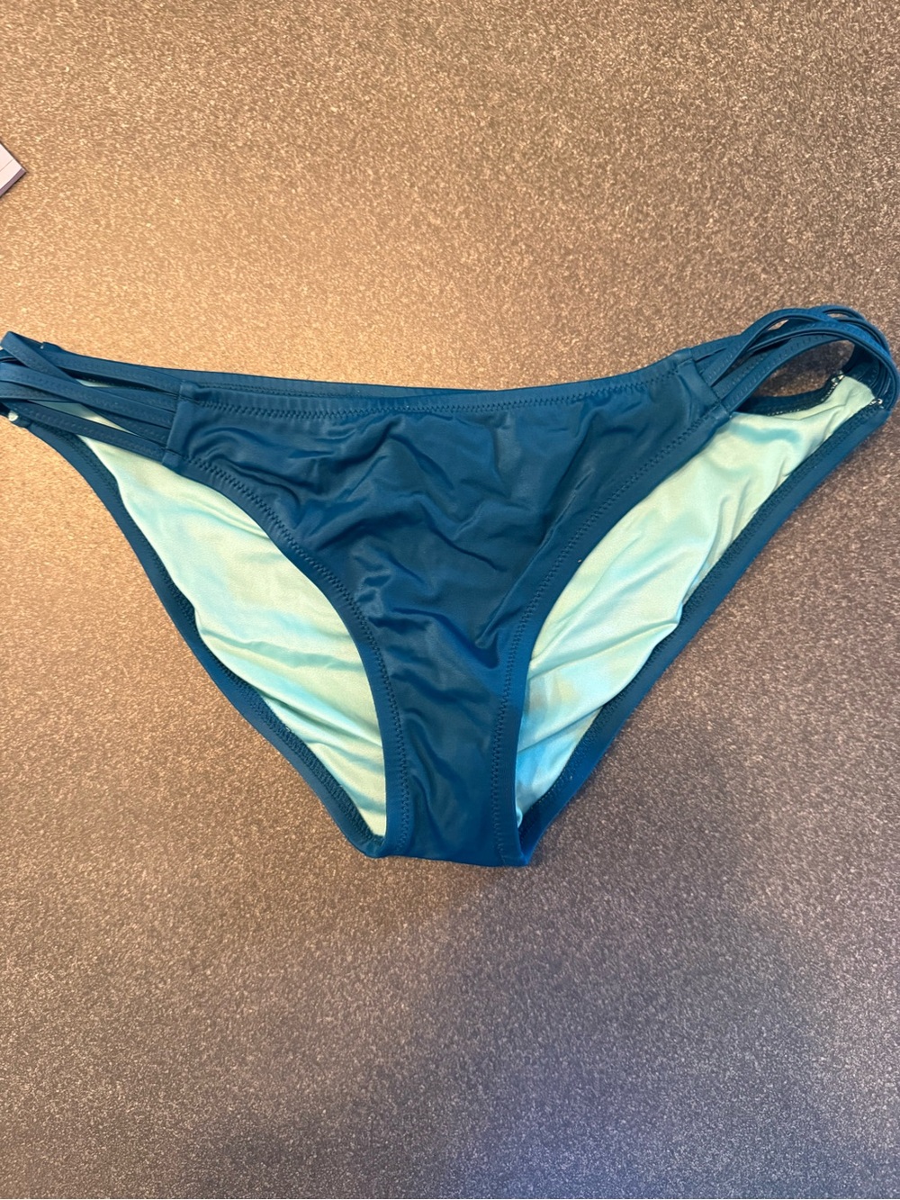 Shade & Shore Teal Double-Strap Women’s Bikini Bottom